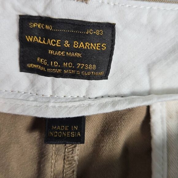Wallace & Barnes Shorts Mens 36 J Crew Cotton Field Chino Khaki Tan 7 - Picture 3 of 12
